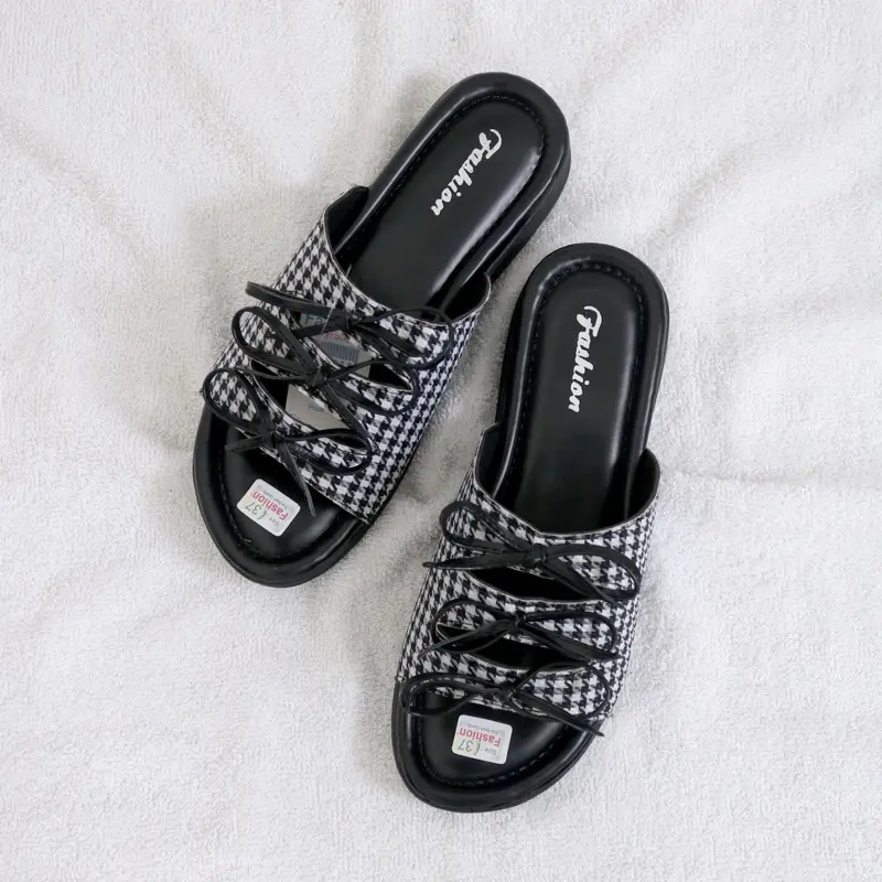 Sandal Rajut Wanita Elegan Terbaru Sendal Model Cewek Shoes Sendal Selop Terbaru 3