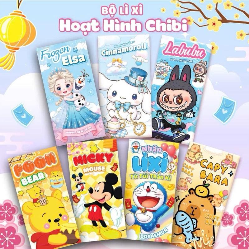  10 Bao lì xì LABUBU Gấu Dâu Capybara- lì xì mừng tuổi quà tặng siêu dễ thương 