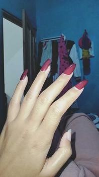 Product Review of SY 24Pc False Nail Art tips Matte Nude Coffin Ballerina Drop shaped Press On Fake full cover Fingernail Kuku from 🦄**🦄 1