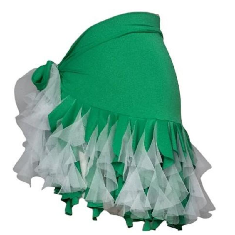 Rok Esmeralda rok Line dance latin belly dance model lilit dengan ruffle rumbai 5