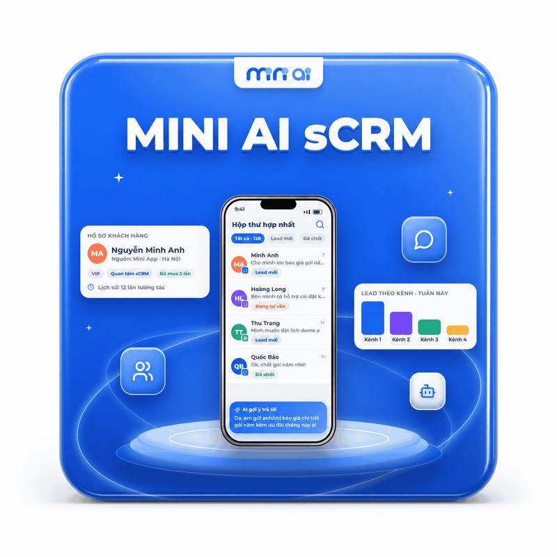 Mini AI SCRM - Phần mềm quản lý khách hàng mạng xã hội