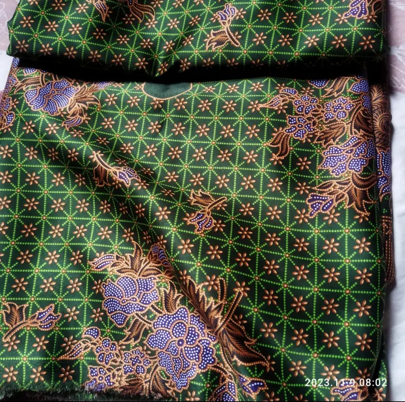 Kain Batik Muslimat Nu Semi Sutera Hijau Gelap 4