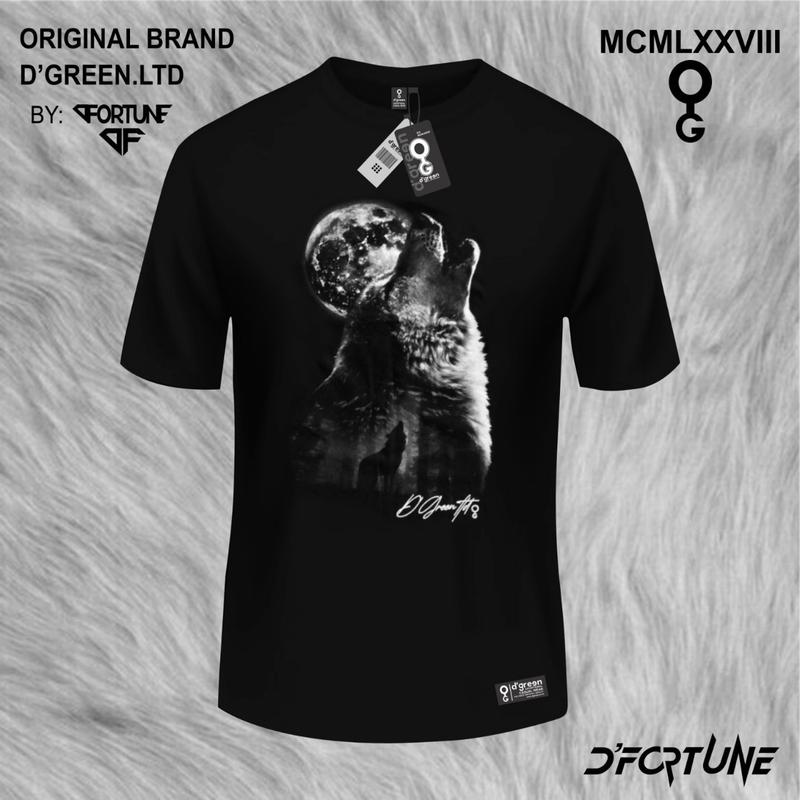 D`GREEN Tshirt Hitam Original Pria Wanita Motif ROBOT CAT- Kain Katun / Kaos Greenlight Original / Baju Kaos Ariel Noah terbaru terlaris 1