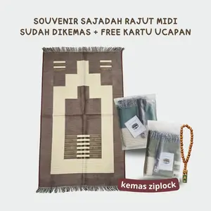 Sajadah Rajut MIDI SYAMILA Ukuran 55 x 105 cm Bahan Halus Lembut