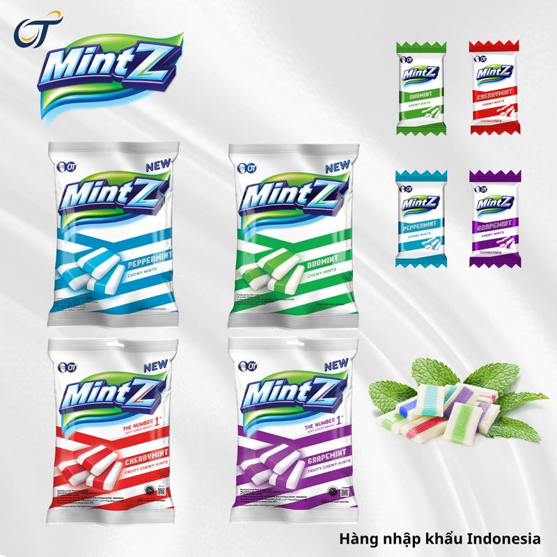 FS Kẹo mềm bạc hà MintZ vị bạc hà châu Á Duo Mint Châu Âu Pepper Mint Nho Grape Mint Anh Đào Cherry Mint Chanh Muối 50 viên túi
