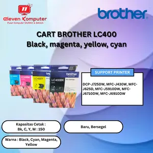 Tinta Brother Ink Cartridge Brother Original LC400 LC 400 LC-400 for Brother DCP-J725DWMFC-J430W / J625DWMFC-J5910DW / J6710DWMFC-J6910DW