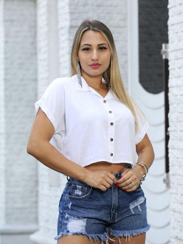 batwing croptop kemeja cringkel airflow baju croptop wanita trendy Atasan Kancing Oversize 5