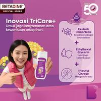 Gambar BETADINE FEMININE WASH DAILY USE GENTLE PROTECTION IMMORTELLE 50ML Triple Pack - Pembersih Kewanitaan dengan Prebiotik, Asam Laktat & Tri-Care+ | Menyeimbangkan pH, Mendukung Bakteri Baik, Menenangkan Kulit Sensitif, Bebas Sabun, Teruji Ginekologis dari Betadine Shop Kota Tangerang 4 Tokopedia