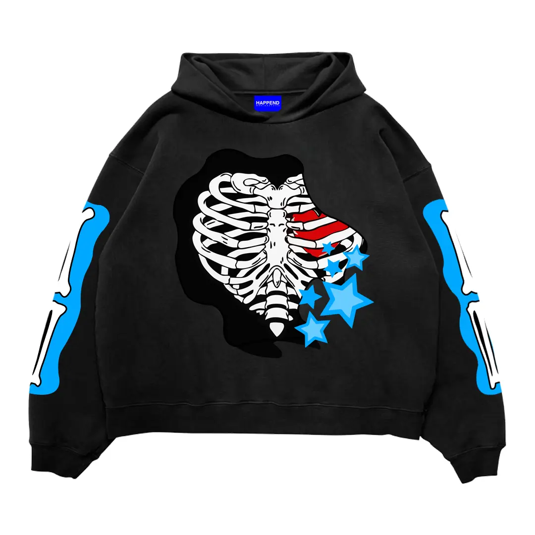Sweater Hoodie Boxy Fit Original Basic Inn Hheaarrtt Bblackk Fleece Limited Edition Nyaman Lembut Pria
