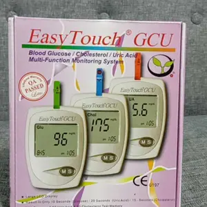Alat SINOCARE GCU 3in1 Easy Touch ( Cek Gula Darah, Asam Urat, Kolesterol ) - Bonus Tisu Alkohol & Plester Anti Air