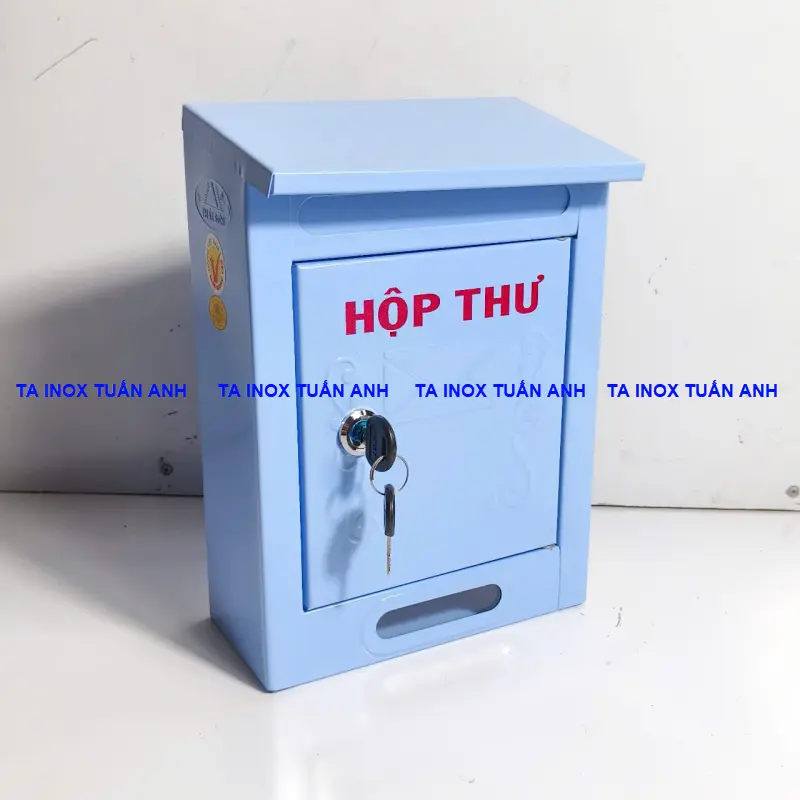 Thùng đựng thư hộp đựng thư báo thư góp ý nhỏ màu xanh biển 0