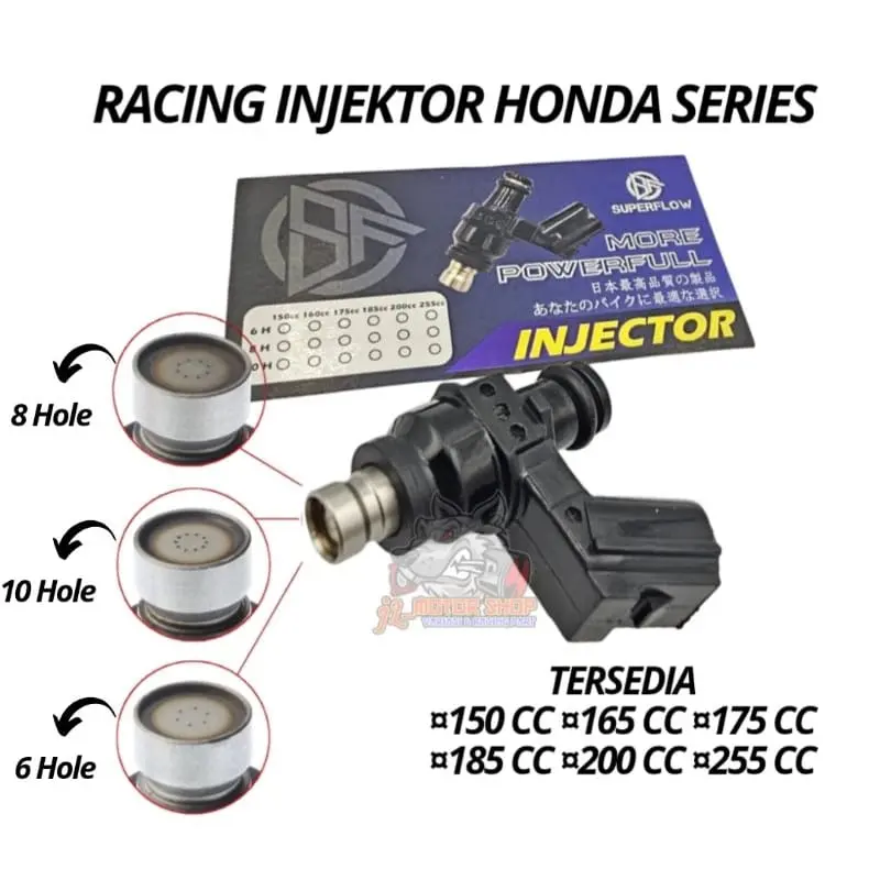 INJECTOR INJEKTOR SUPERFLOW BEAT VARIO 110 125 150 160 SCOOPY PCX ADV 150 160 CB150 CBR CB 150 CRF 150 GENIO VERZA SONIC 150 R NEW MEGAPRO SUPRA 125 Fi SUPRA GTR 150 135 150 165 175 185 200 255 CC