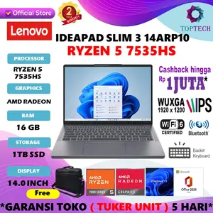 Lenovo IdeaPad Slim 3 14ARP10 Ryzen 5 7535HS 16GB 1TB ssd 14" WUXGA IPS W11 OHS