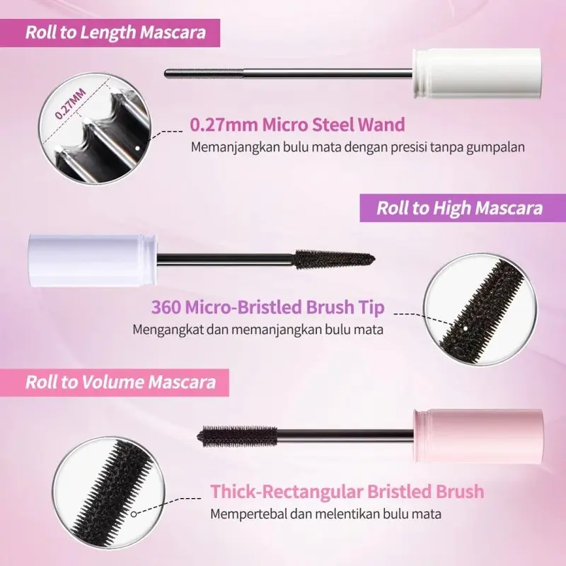 BNB BARENBLISS Roll to Volume Mascara | Roll To High Mascara | Roll To Length Mascara | ROLL TO CLEAN MASCARA REMOVER MASKARA 4