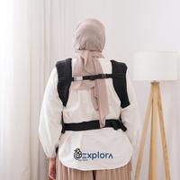 Gambar Gendongan Bayi Adjustbale Hadap Depan EXPLORA Nanababycarrier SSC Newborn 0-2 tahun - Polos Abu dari Nanababycarrier Kab. Sleman 4 Tokopedia