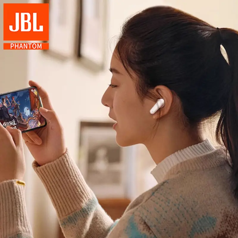 Original JBL phantom Earphones Wireless Bluetooth SKU Headphones HD Microphone Call Noise Reduction Earbuds HiFi Stereo Touch Control Headsets 2