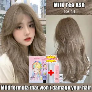 KOKIRA Milk Tea Ash hair color KA-11 cat rambut Essential Oil Pewarna Rambut Tanpa Bleaching Warna Natural dan Perawatan