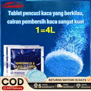 AutoGlide ID Tablet Pembersih Kaca Mobil Konsentrat 1=4L - Tablet Effervescent Wiper Fluid Anti Kabut Anti Noda untuk Semua Jenis Kendaraan
