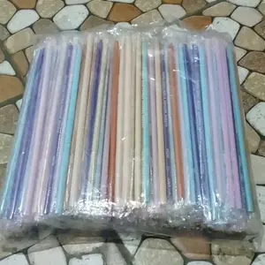 Sedotan Steril Warna Warni 6 mm x 20 cm Isi 500 Pcs Plastik Printing AstroStraw
