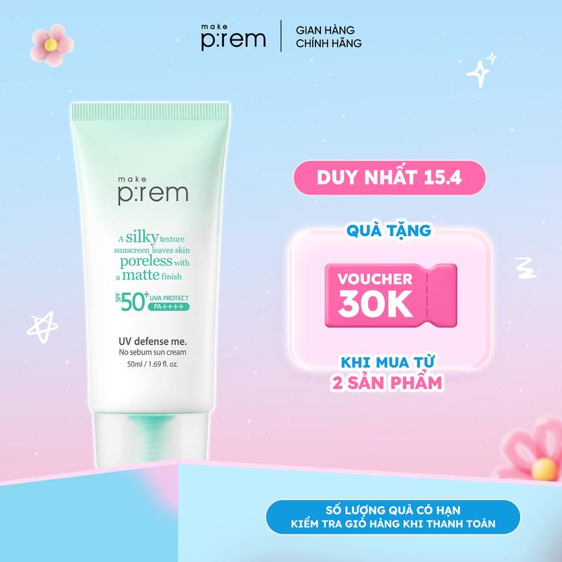 [ĐỘC QUYỀN] Make P:rem Kem Chống Nắng Vật Lý No Sebum Sun Cream 50ML