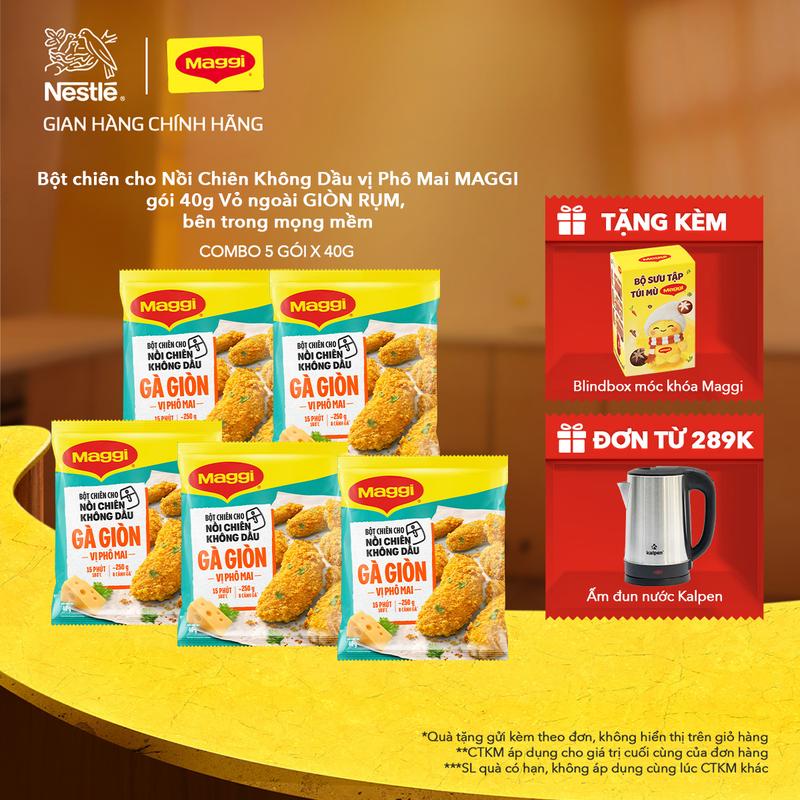 Nestlé VN Combo 5 bịch Bột chiên cho Nồi Chiên Không Dầu vị Phô Mai MAGGI gói…