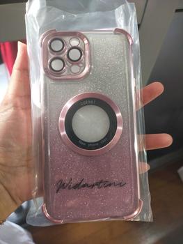 Product Review of New glitter powder four corners anti-fall name design mobile phone case suitable for iphone 15 pro max 14 pro 13 12 pro max from 🖤**a 0