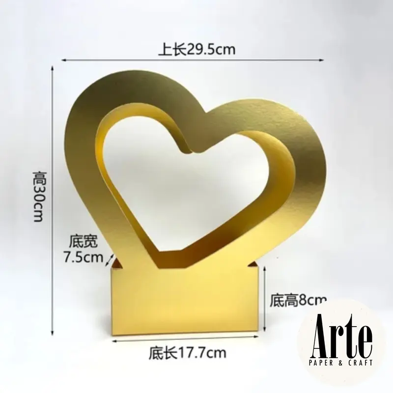 ARTE Heart Florist Bag | Flower Box | Kotak Tenteng Bunga | Tas Bunga | Kotak Bunga Bentuk Hati Cinta| Handy Bag Florist | P.HFB 8