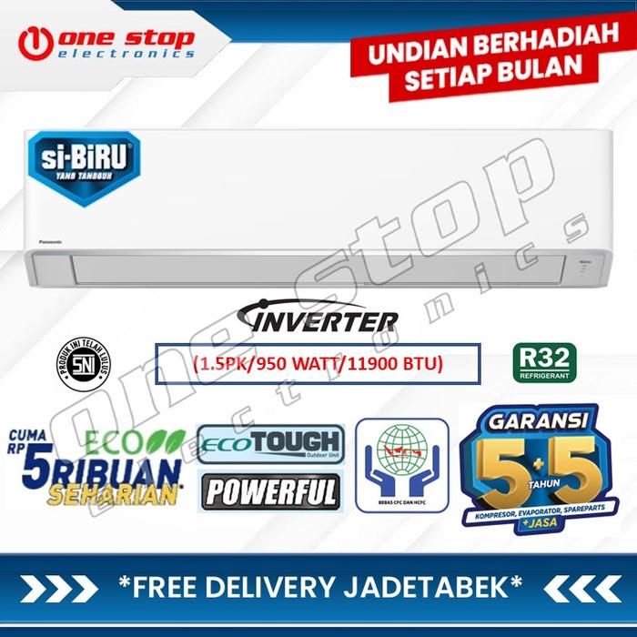 Gambar PANASONIC CS-PU12AKJ AC Split Standard Inverter Si-BiRu R32 1.5PK - CS/CU-PU12AKJ dari OneStop Electronics Kota Administrasi Jakarta Utara Tokopedia