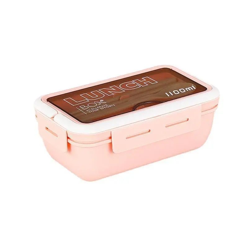 COD bundling Set lengkap Lunchbox - 1 Lunchbox 1 Lunchbox mini 1 Botol Garpu Kotak Makan Sendok Kitchenware Plastik 5