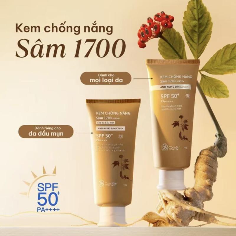 Kem Chống Nắng Mặt Sâm 1700 SPF50 PA++++ Che Khuyết Điểm Ngừa Lão Hóa Da Mọi…