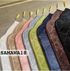 Sajadah Tebal Kubah Scuba Turki Dengan Bahan Lembut Empuk dilapisi Busa Serat Rumbai Muslim Motif Bulu