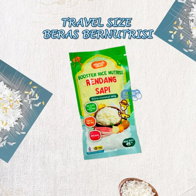 Plum & Blum Beras Mpasi BB Booster Nutrisi Double Prohe Travel Size - 45 gr / Beras Mpasi Bayi 7