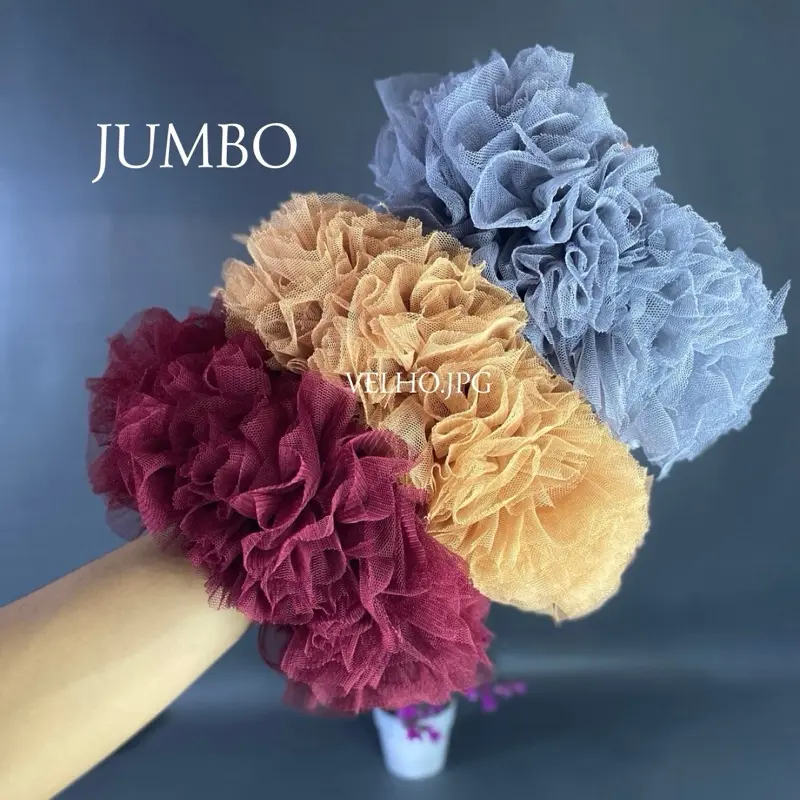 IKAT RAMBUT / CEPOL HIJAB RANDOM JUMBO Scrunchies Karet 3