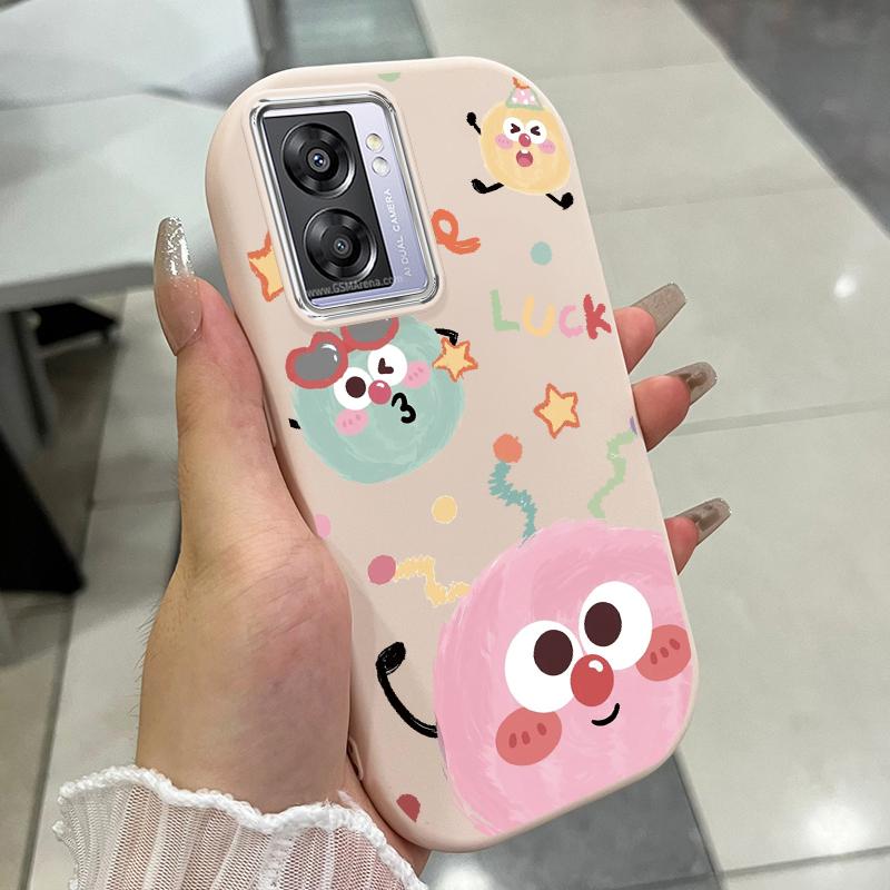  Ốp Lưng Áp dụng cho OPPO A57 2022 A77 2022 A57s A57e A77s Ốp Trường hợp Mẫu Ốp Trường hợp Mẫu Gấu Nhỏ Silicone Chống ngã Kem gợn sóng hợp Ốp 