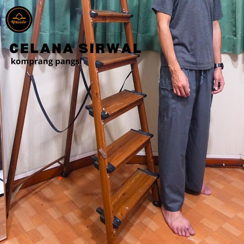 Celana Sirwal Komprang Pangsi Celana Muslim Haji dan Umroh  Pria Dewasa 3