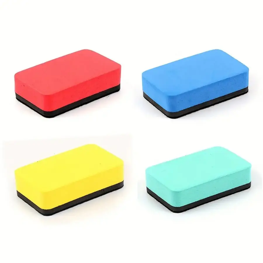 Classroom Board Erasers Dry Erase Eraser Magnetic Whiteboard Markers Eraser Ideal for Home Office Chalkboard Glass 4 Colors
