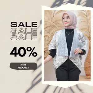 Outer Batik Outer Bolero Lowo Bolak Balik Atasan Wanita bahan Katun model Cardigan batik modern wanita