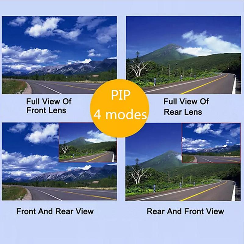 Driving recorder dual camera HD, ultra clear car recorder  wide-angle night vision device, with reverse view, G sensor 4-inch IPS touch screen recorder 8