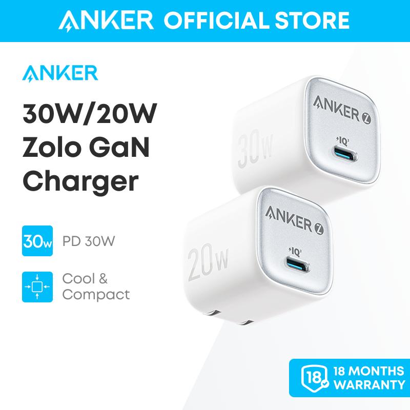Anker Sản phẩm mới - Củ sạc nhanh Anker Zolo GaN 30W - Đầu sạc USB C PIQ 3.0 - Chân sạc có thể gập lại dùng cho iPhone 16 15 Pro 14 Pro 13Pro Max Galaxy iPad