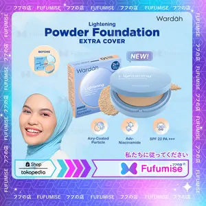 FUFUMISE | WARDAH Full Size & Refill Lightening Powder Foundation Light Feel | Two Way Cake | TWC | Bedak Padat Berminyak Wajah