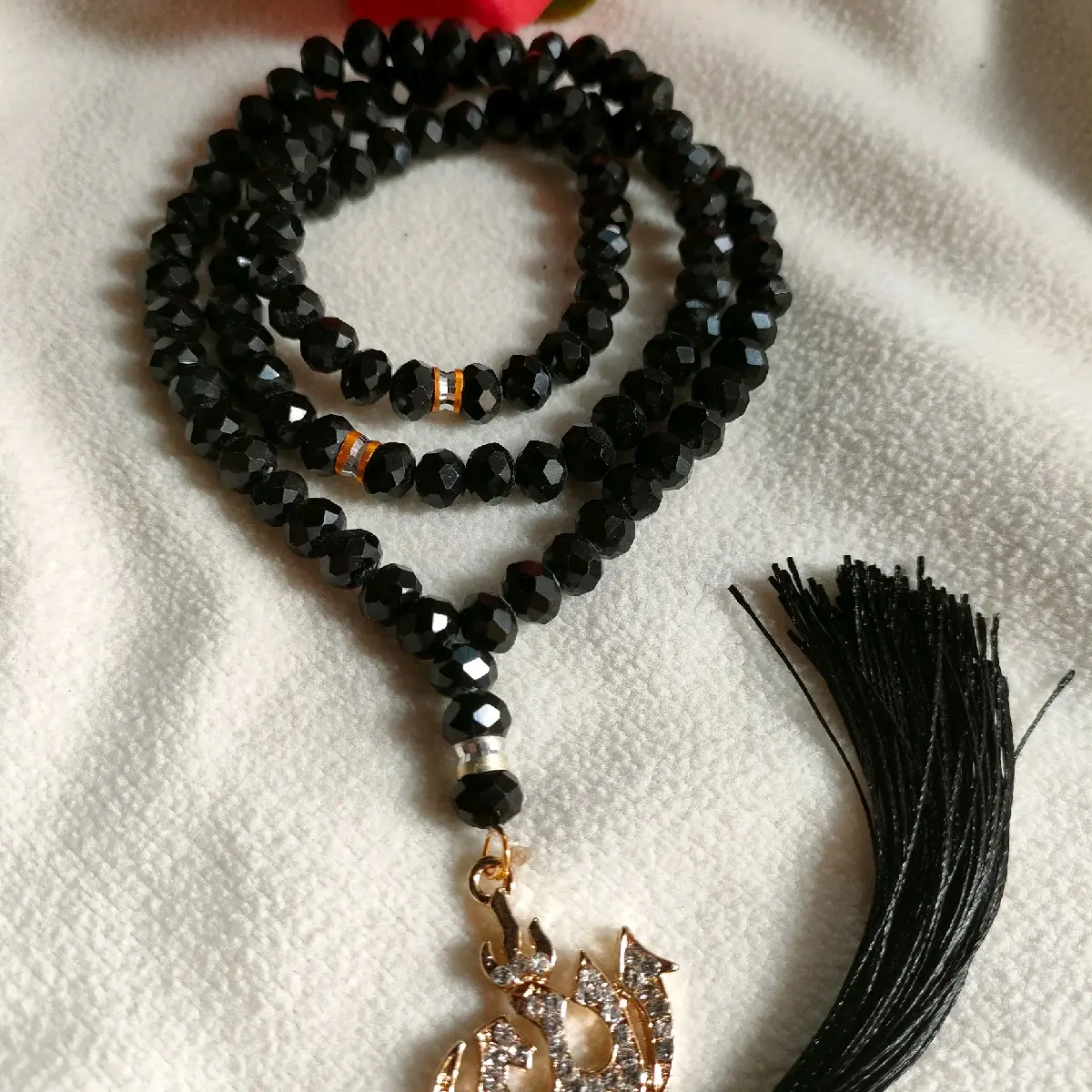 Tasbih Kristal Bening Lafadz Allah Tasbih panjang Tasbih kristal Ceko 99butir Muslim