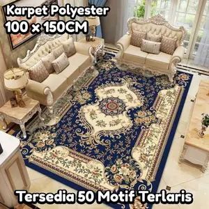 Karpet Lantai Turki Uk 100*150 Karpet Polyester Permadani Karpet Lantai Eropa Karpet Ruang Tamu Anti Slip Premium