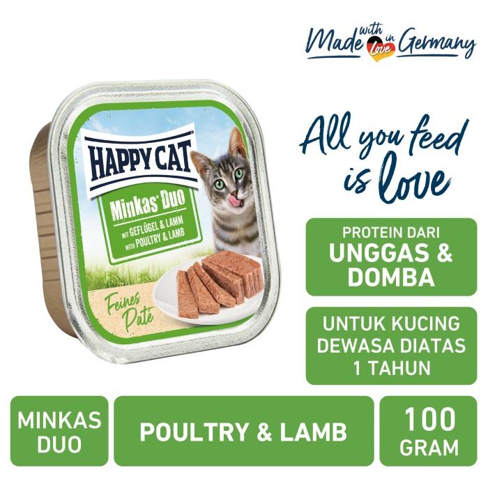 Gambar Happy Cat Minkas Duo Makanan Kucing Basah Daging Ayam dan Domba dari Happy Dog Happy Cat Indonesia Kota Administrasi Jakarta Utara Tokopedia