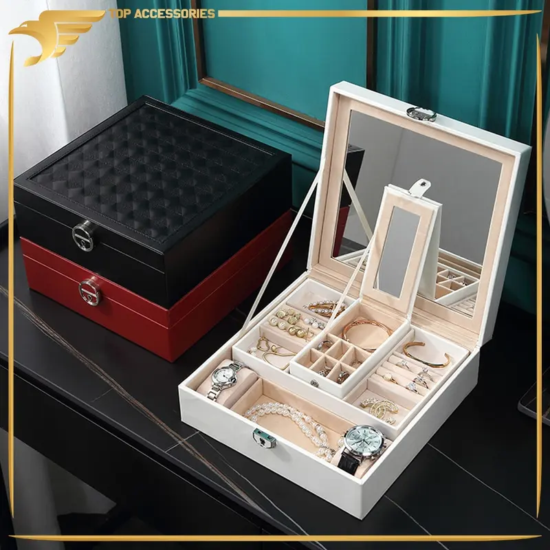 Kotak Perhiasan Kotak Penyimpanan Perhiasan Box Jewerly Box Penyimpanan Cincin Kalung Jewerly Box TOP129 0