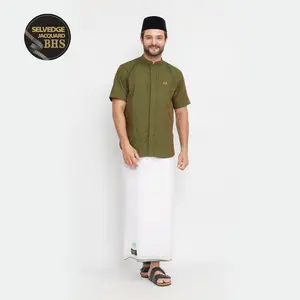 Sarung BHS Cosmo Gold Warna Putih Polos