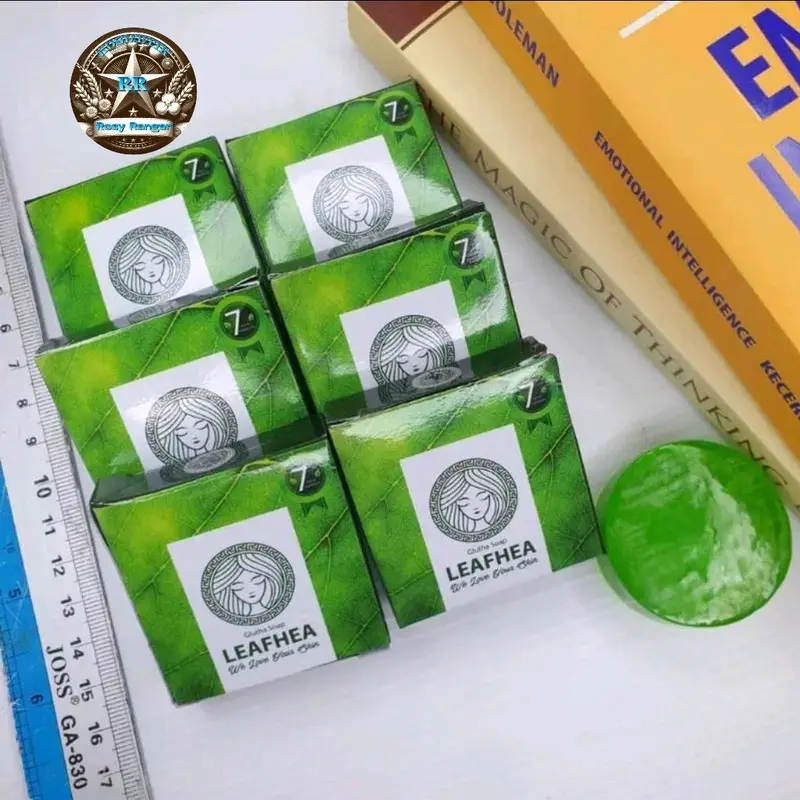 Power Shop 6-PCS LEAFHEA Sabun Leafhea Gluta Soap Kemasan Lama Soap Mencerahkan Mengencangkan Muka Membersihkan Wajah Perempuan Pencerah Berjerawat Memudarkan 0