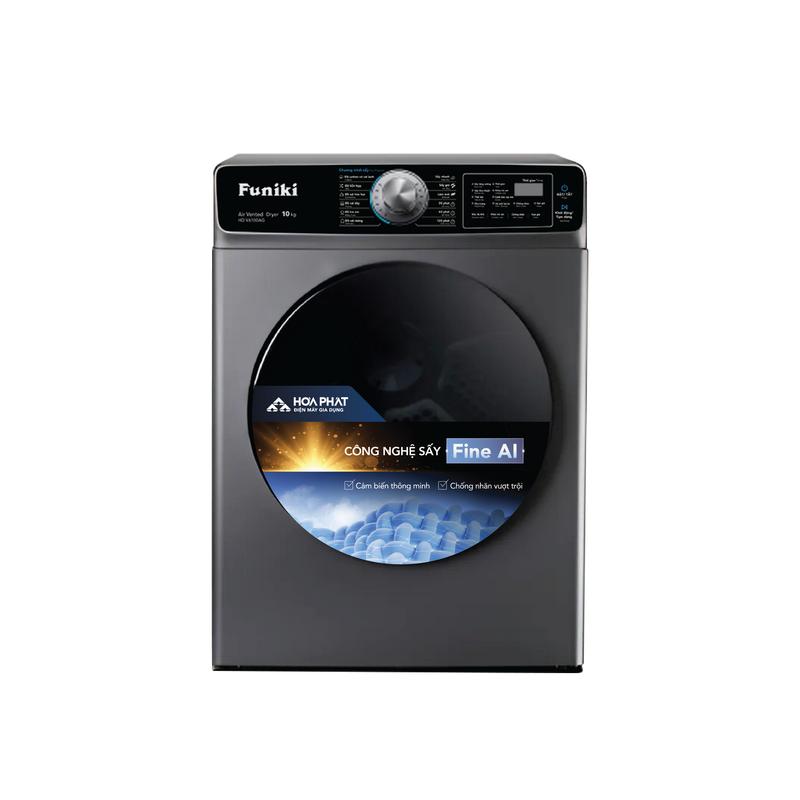 Funiki Máy Sấy Thông Hơi HD V6100AG 10kg Công Nghệ Fine AI & Smart Sensor 12 Chế Độ Sấy Tiện Lợi