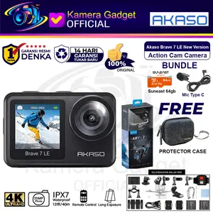 AKASO Brave 7 LE 4K 30FPS 20MP WiFi Action Cam Camera Original