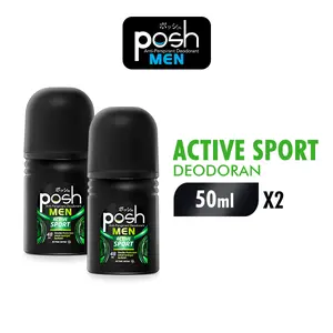 Posh Men Roll On Active Sport 50ml x2