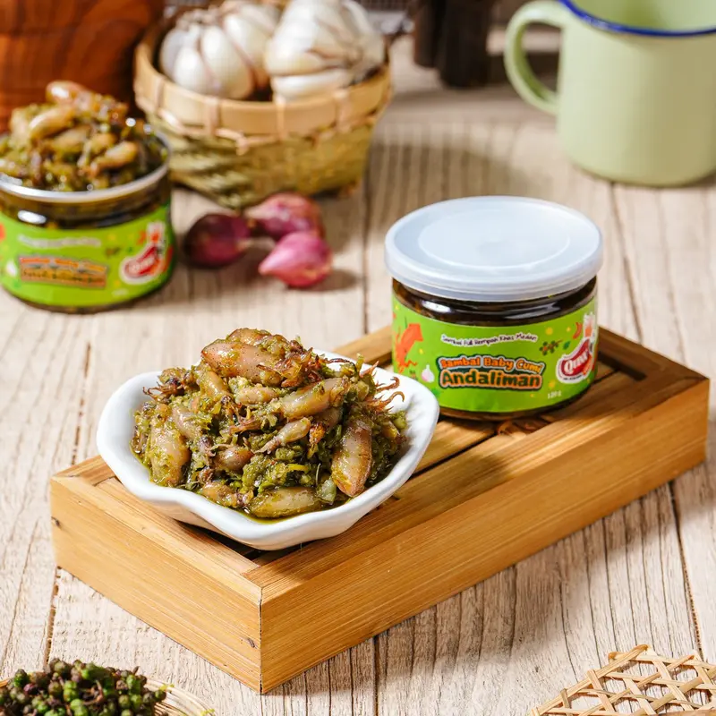 QuinnSambal - Sambal Baby Cumi Andaliman khas Medan Food Makanan 150g 4